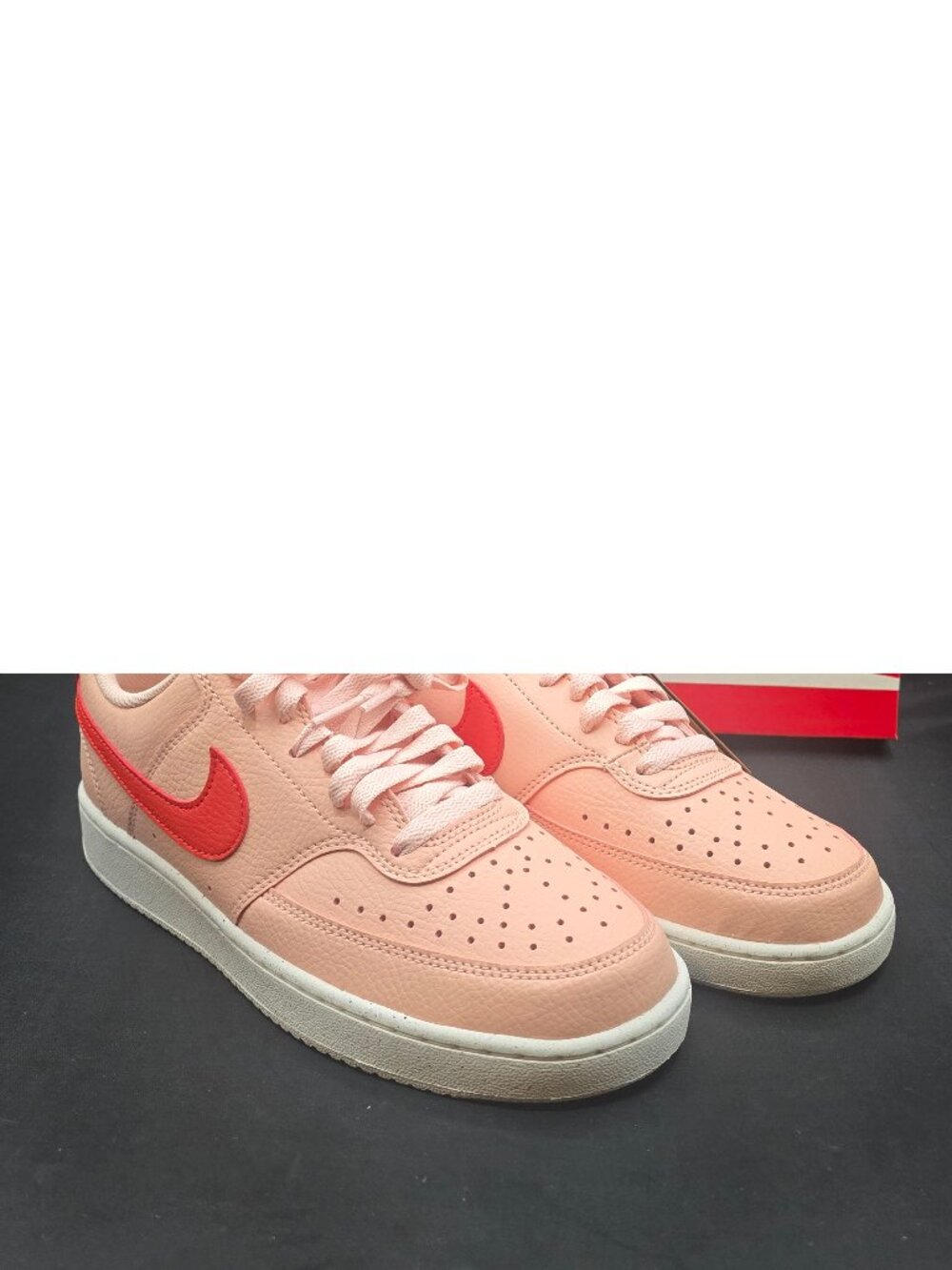 Nike Court Vision Low Sneakers Washed Coral Picante Red